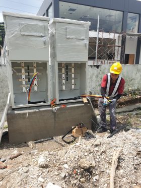 Licensed electrician install new tnb meter kiosk